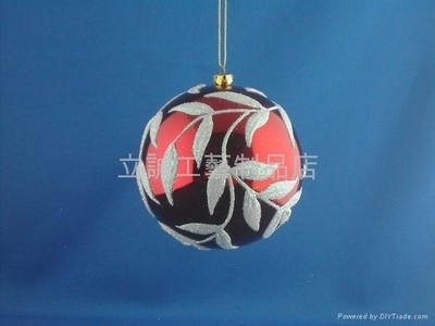 精美塑胶电镀彩绘拉膏圣诞圆球吊饰 - 立诚 (中国 生产商) - 塑料工艺品 - 工艺品 产品 「自助贸易」